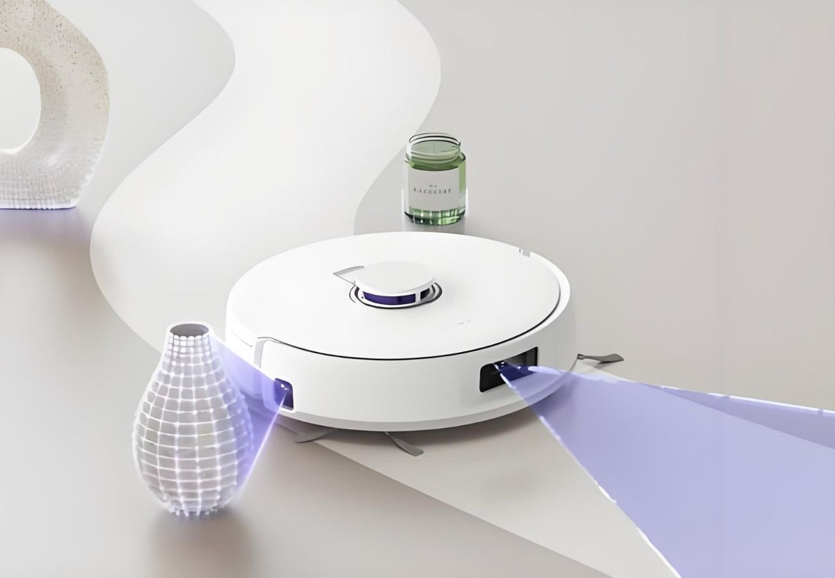robot ładuje się z lidarem robot sprzątający ładuje się w bazie z aktywnym systemem lidar