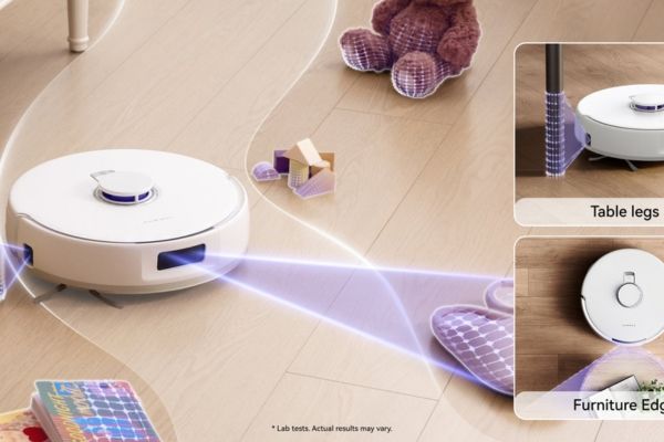 czujnik lidar wykrywa przeszkody czujnik lidar na dachu robota sprzątającego wykrywa przeszkody